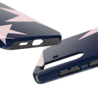 Navy Light Pink Stars Phone Case