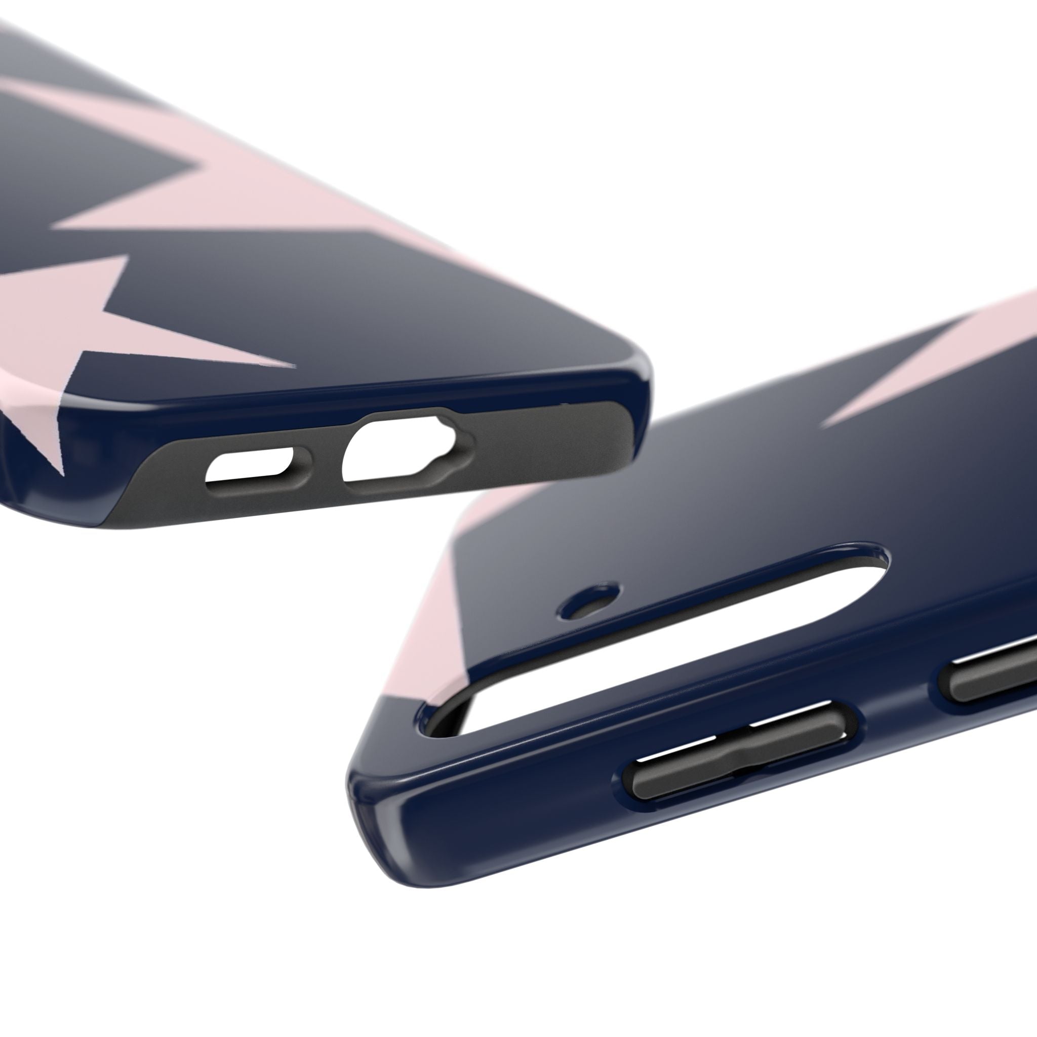 Navy Light Pink Stars Phone Case