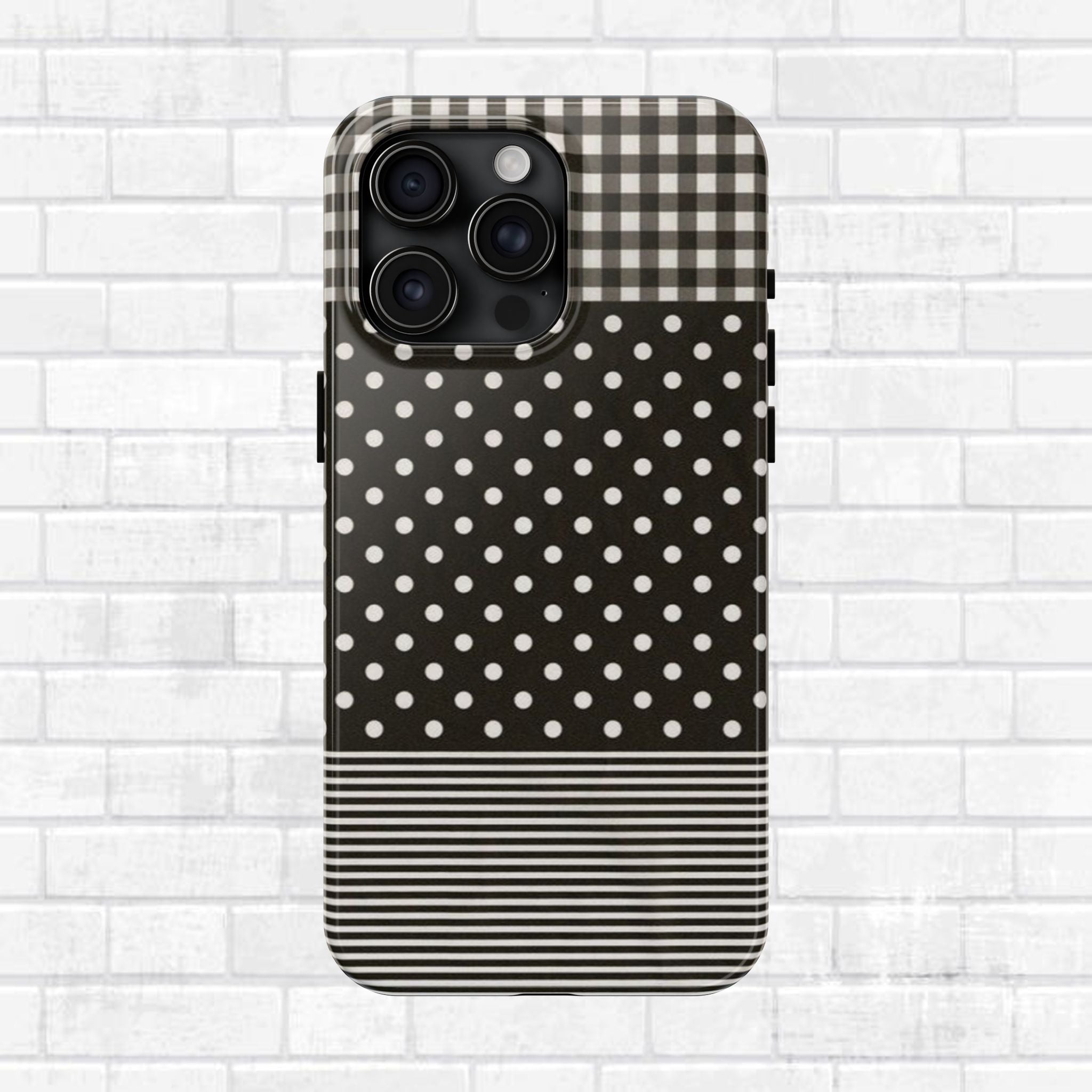 Mixed Patterns Polka Dots/Strips Phone Case