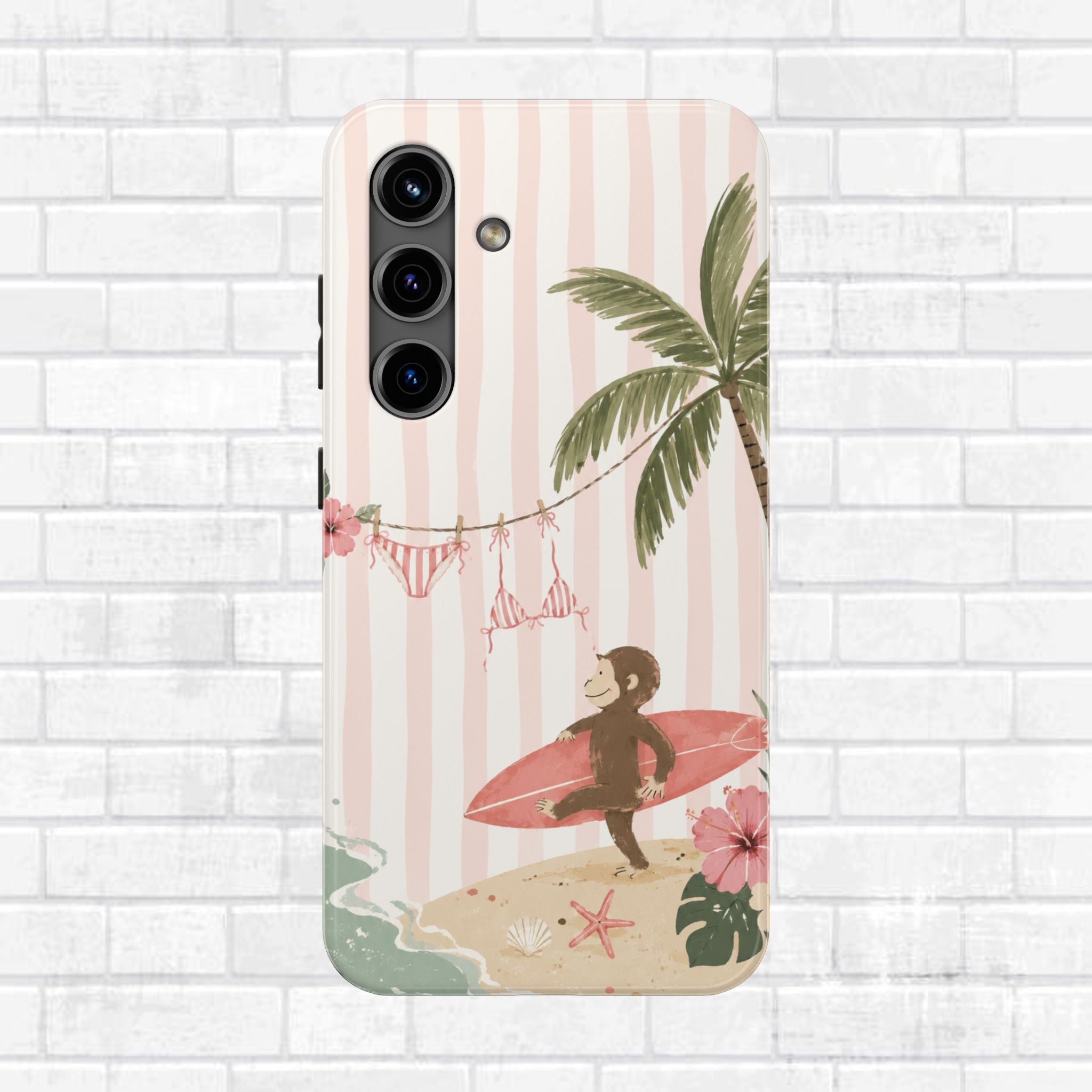 Pink Curious George Phone Case