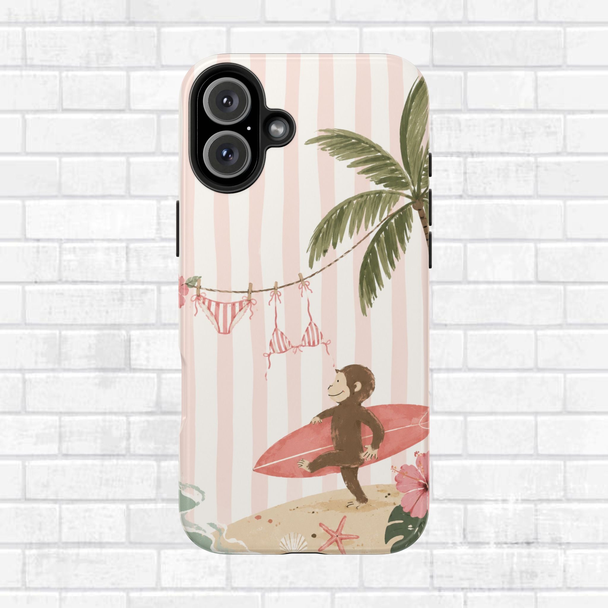 Pink Curious George Phone Case