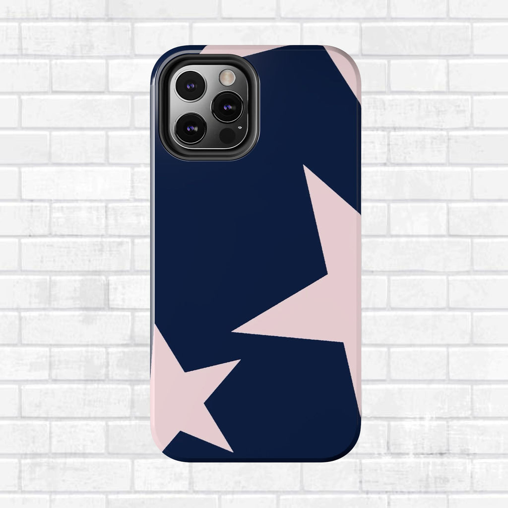 Navy Light Pink Stars Phone Case