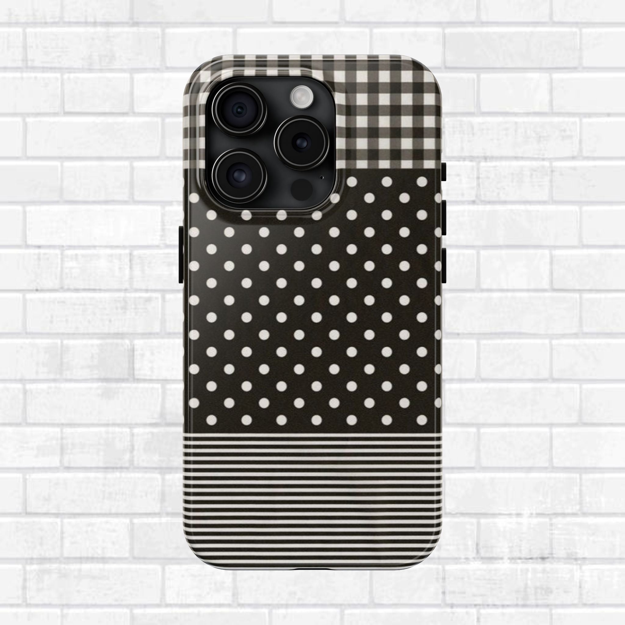 Mixed Patterns Polka Dots/Strips Phone Case