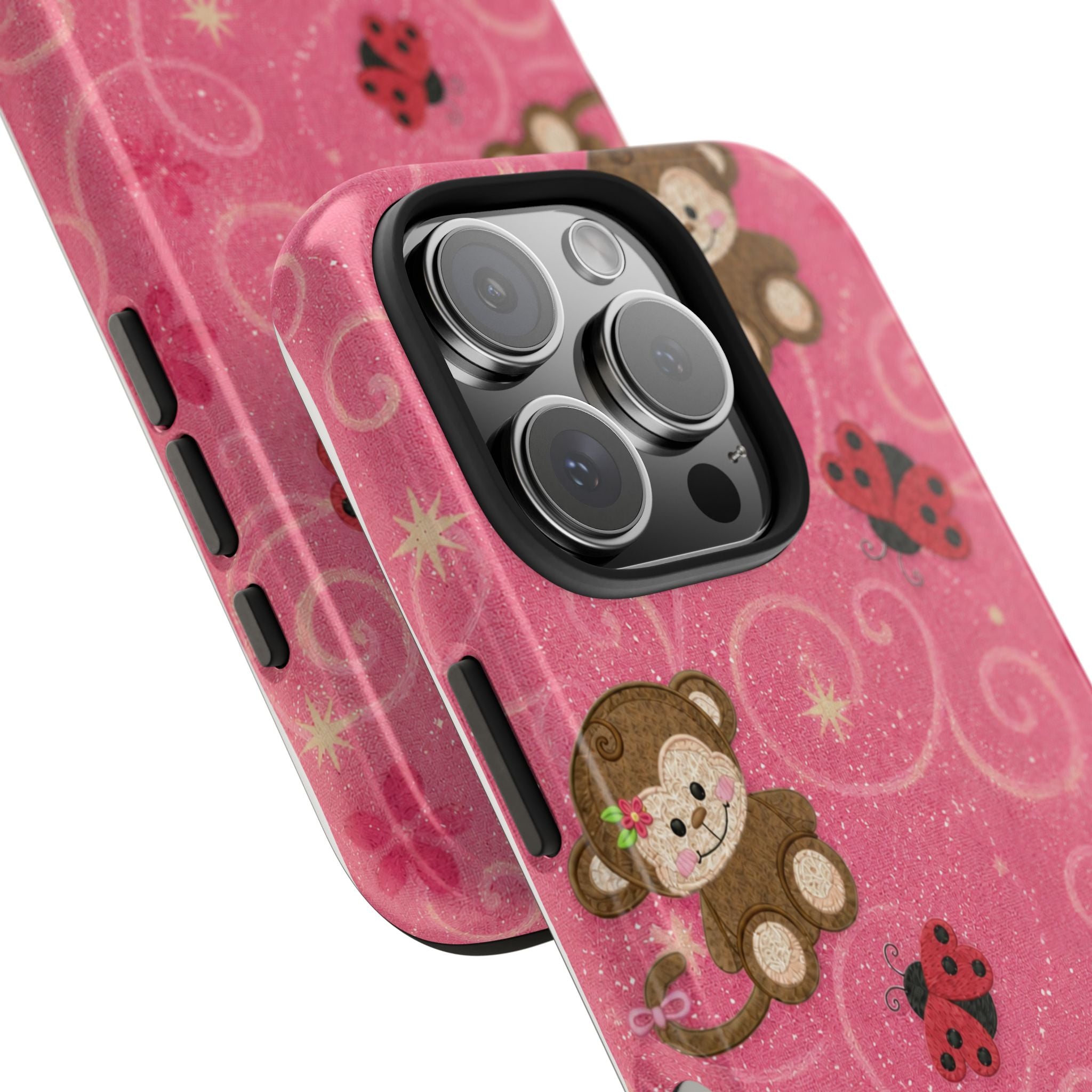 Whimsical Monkey & Ladybug Phone Case