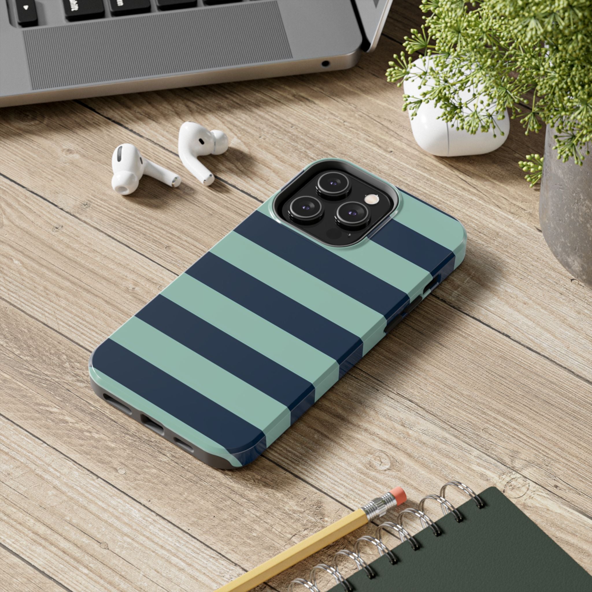 Navy and Teal Phone Case
