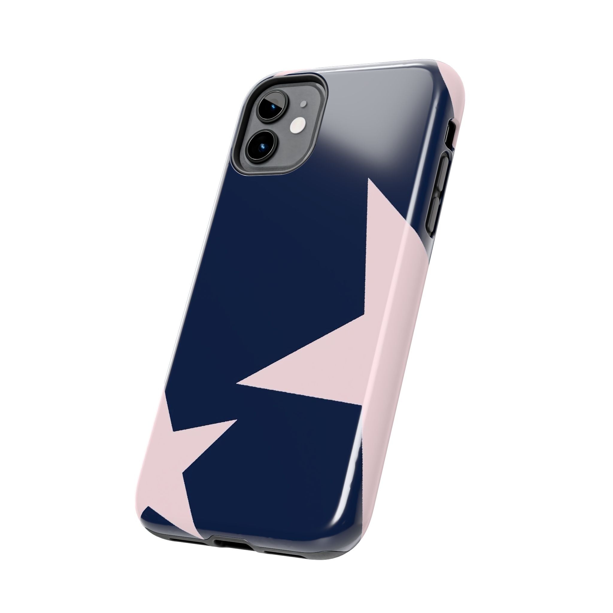 Navy Light Pink Stars Phone Case