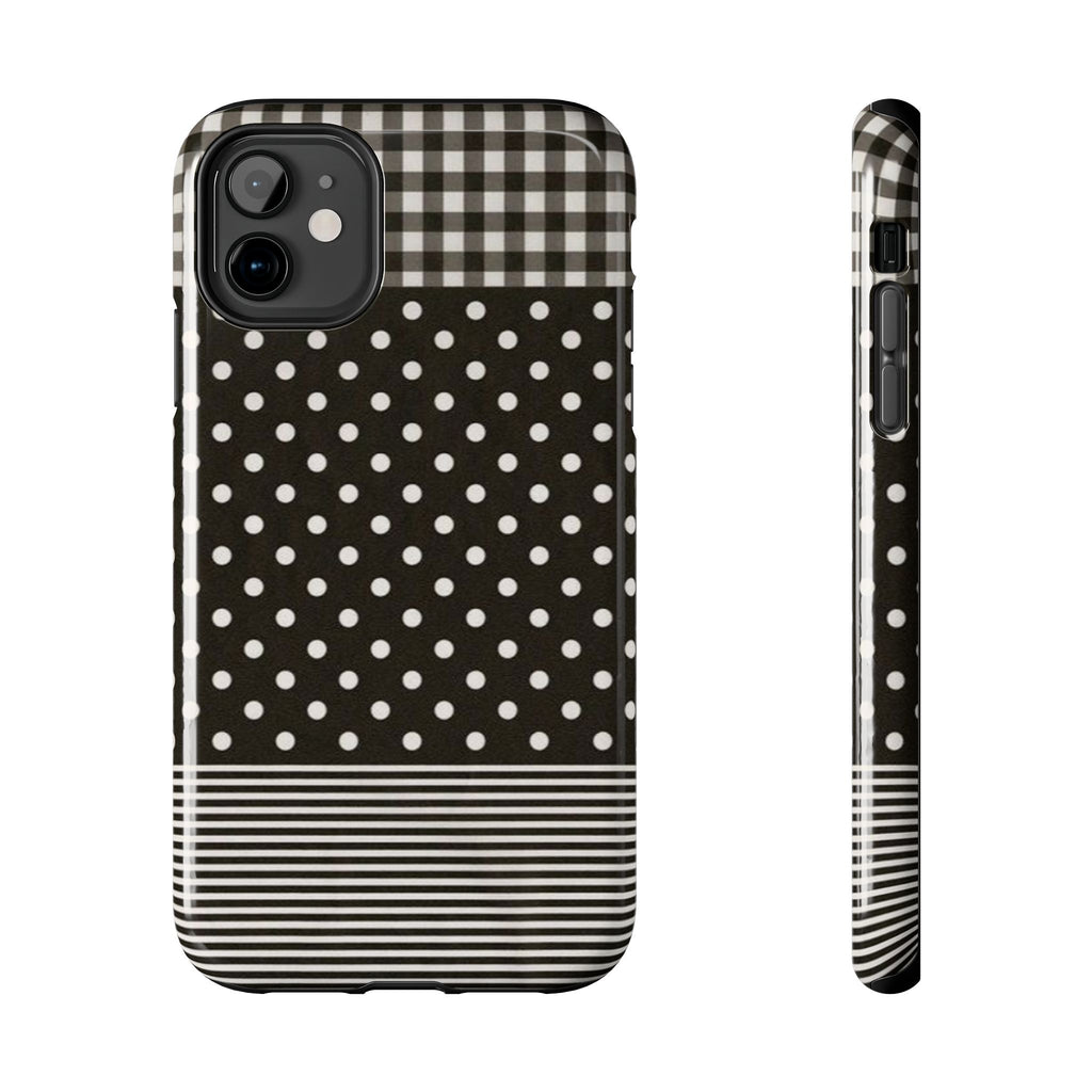 Mixed Patterns Polka Dots/Strips Phone Case
