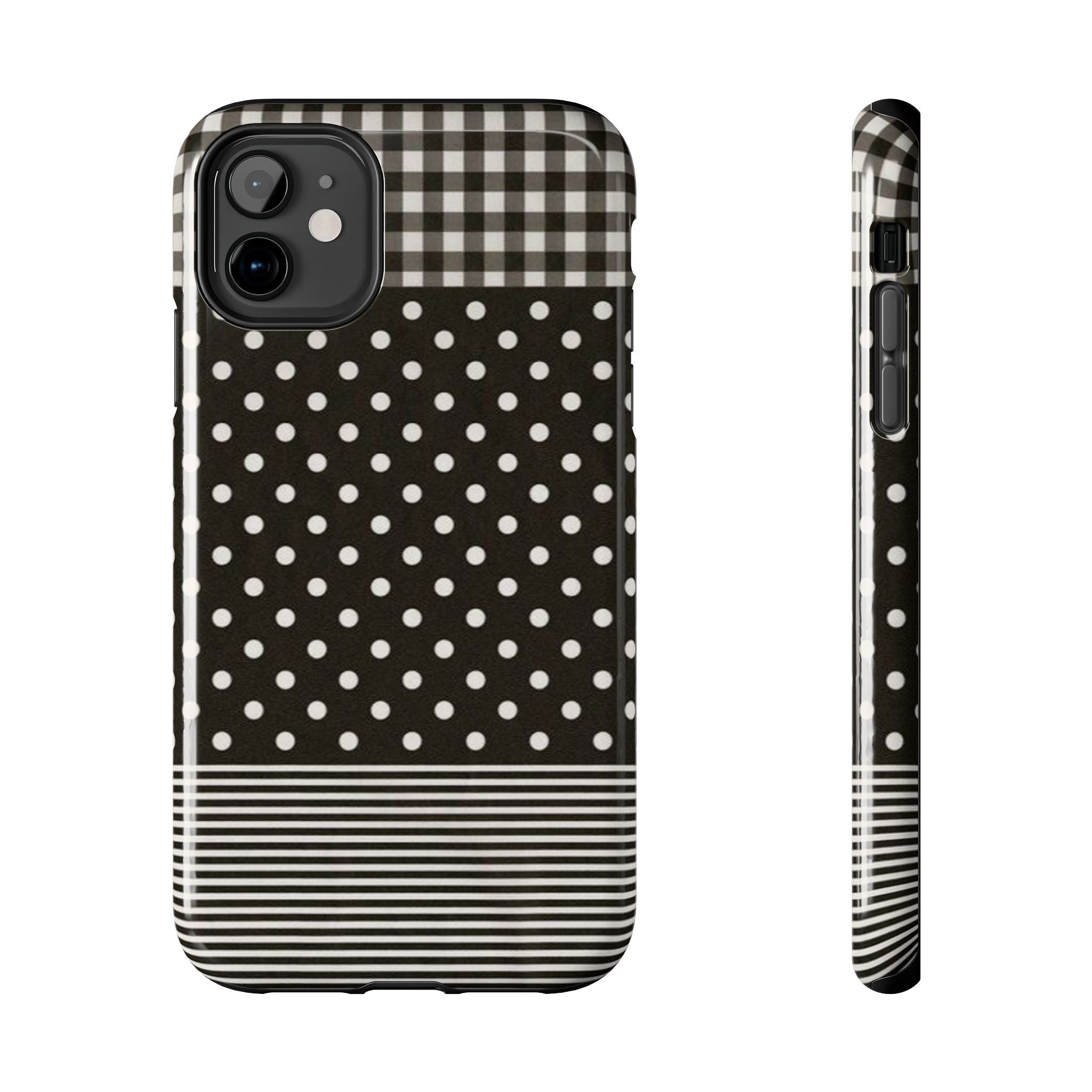 Mixed Patterns Polka Dots/Strips Phone Case