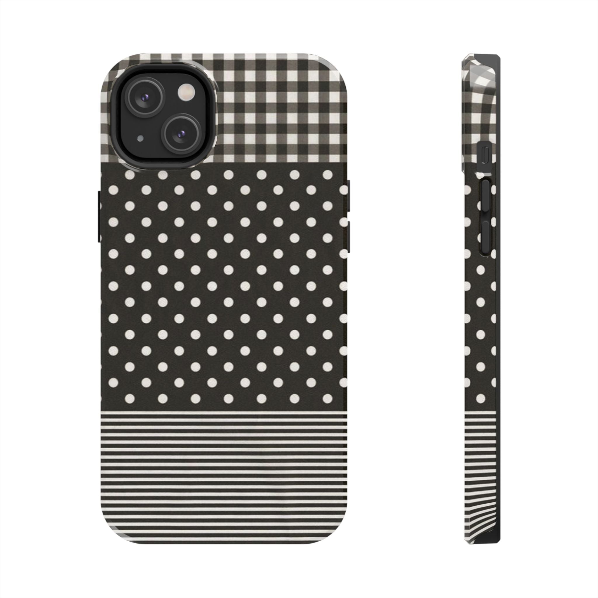 Mixed Patterns Polka Dots/Strips Phone Case