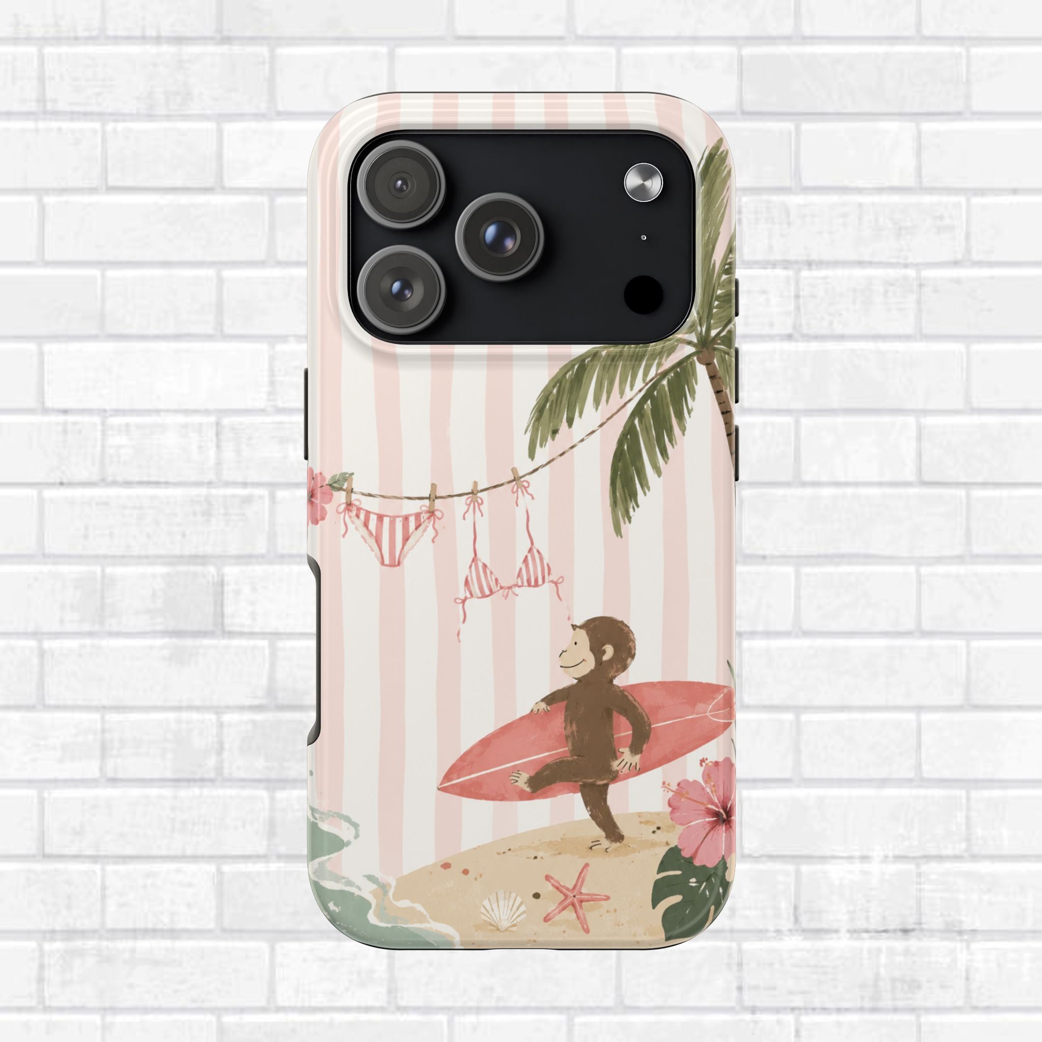 Pink Curious George Phone Case