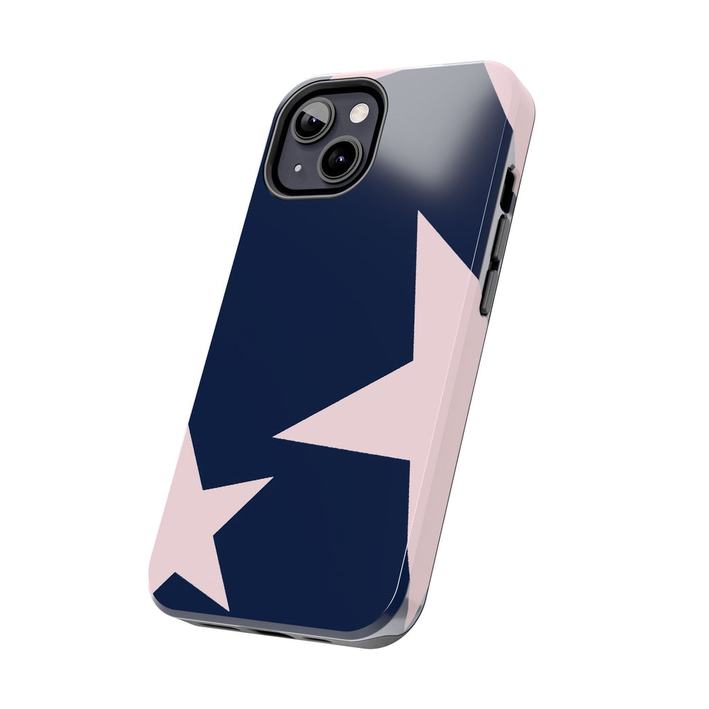 Navy Light Pink Stars Phone Case