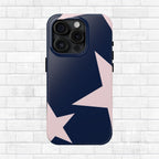 Navy Light Pink Stars Phone Case