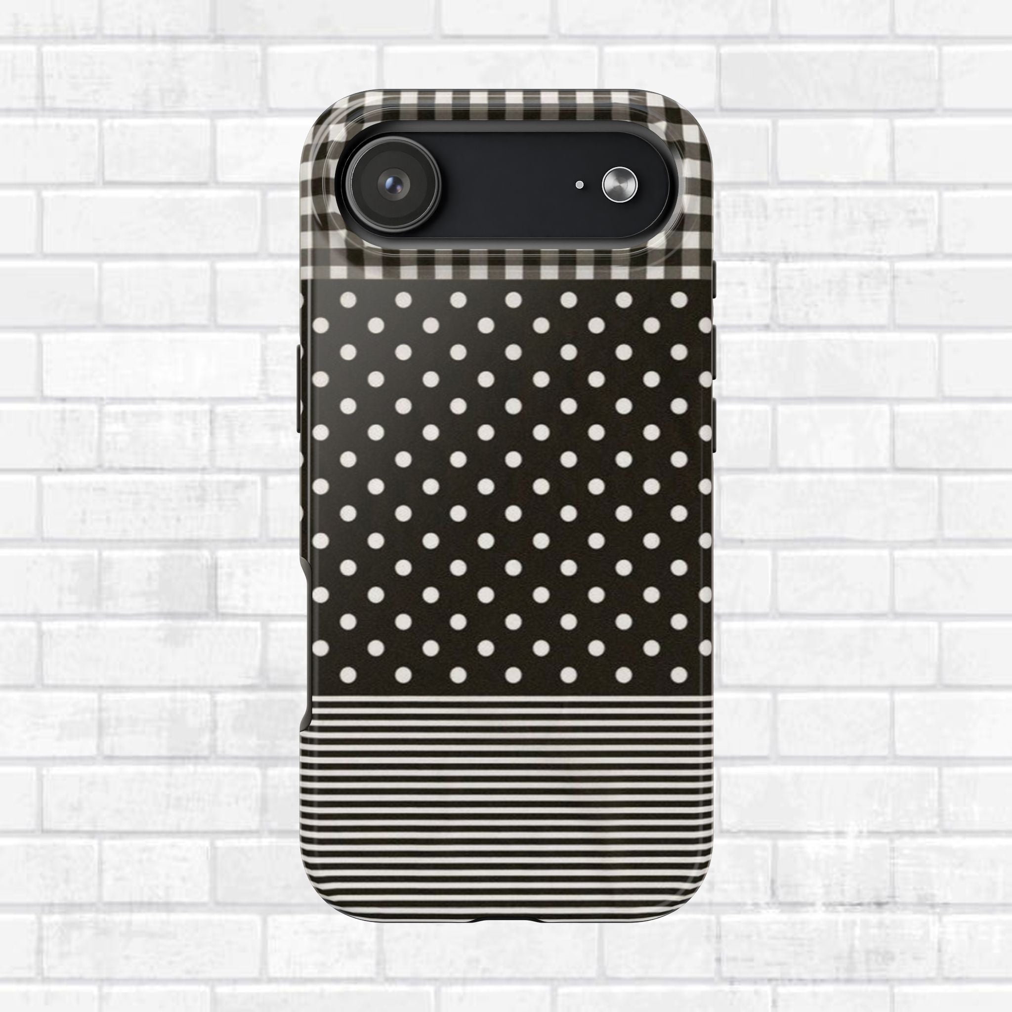 Mixed Patterns Polka Dots/Strips Phone Case