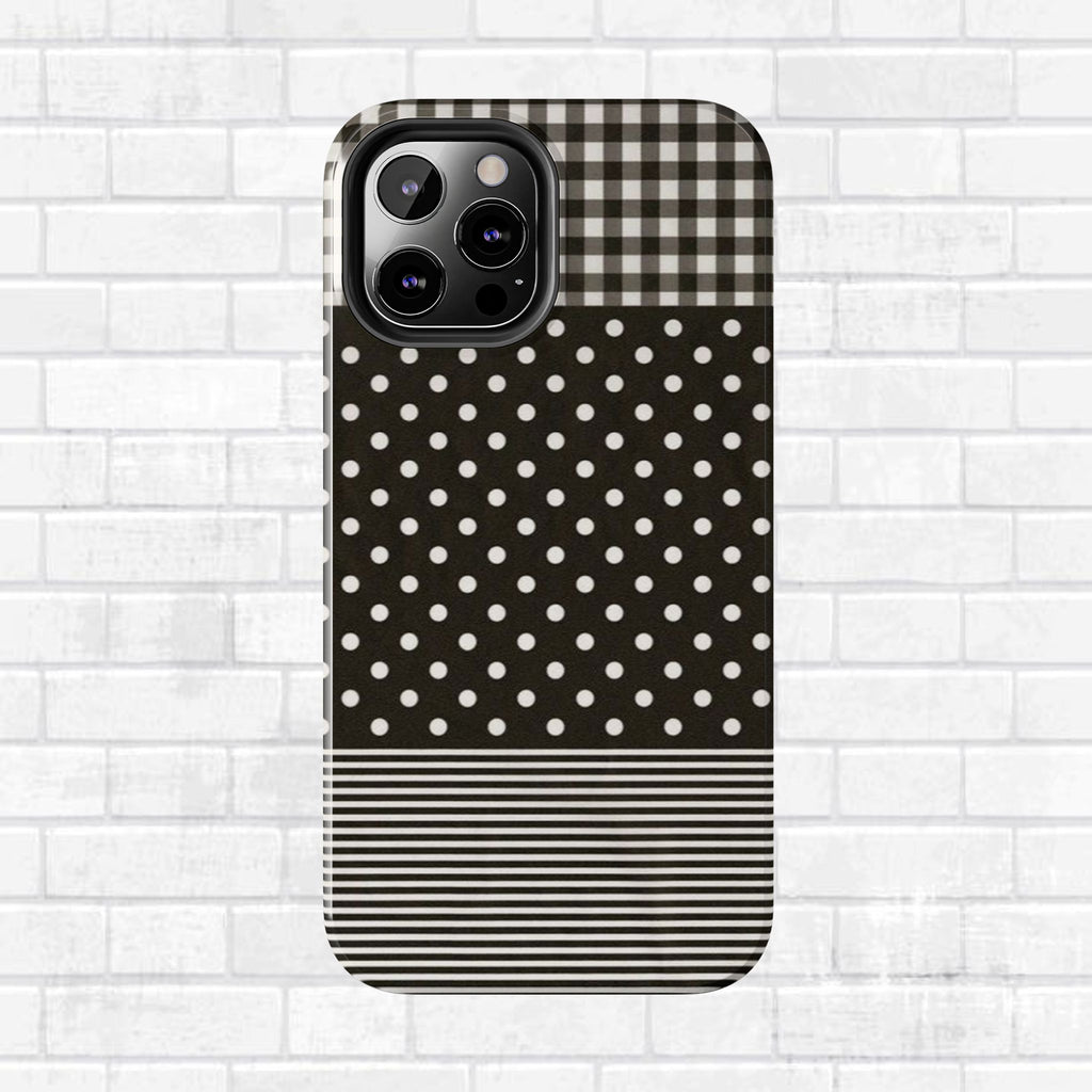 Mixed Patterns Polka Dots/Strips Phone Case
