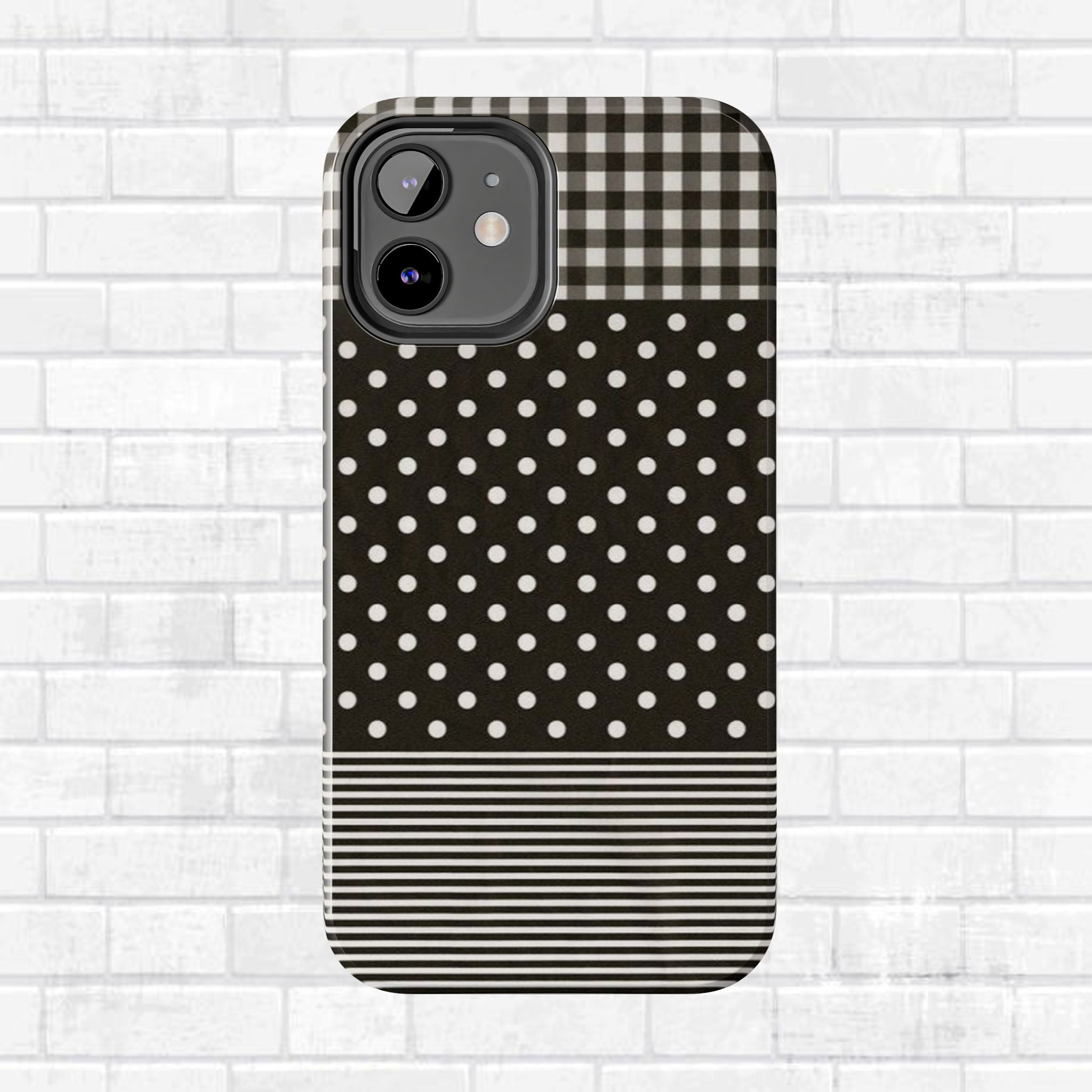 Mixed Patterns Polka Dots/Strips Phone Case