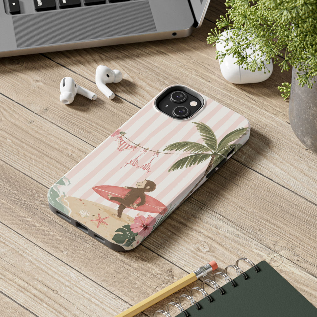 Pink Curious George Phone Case